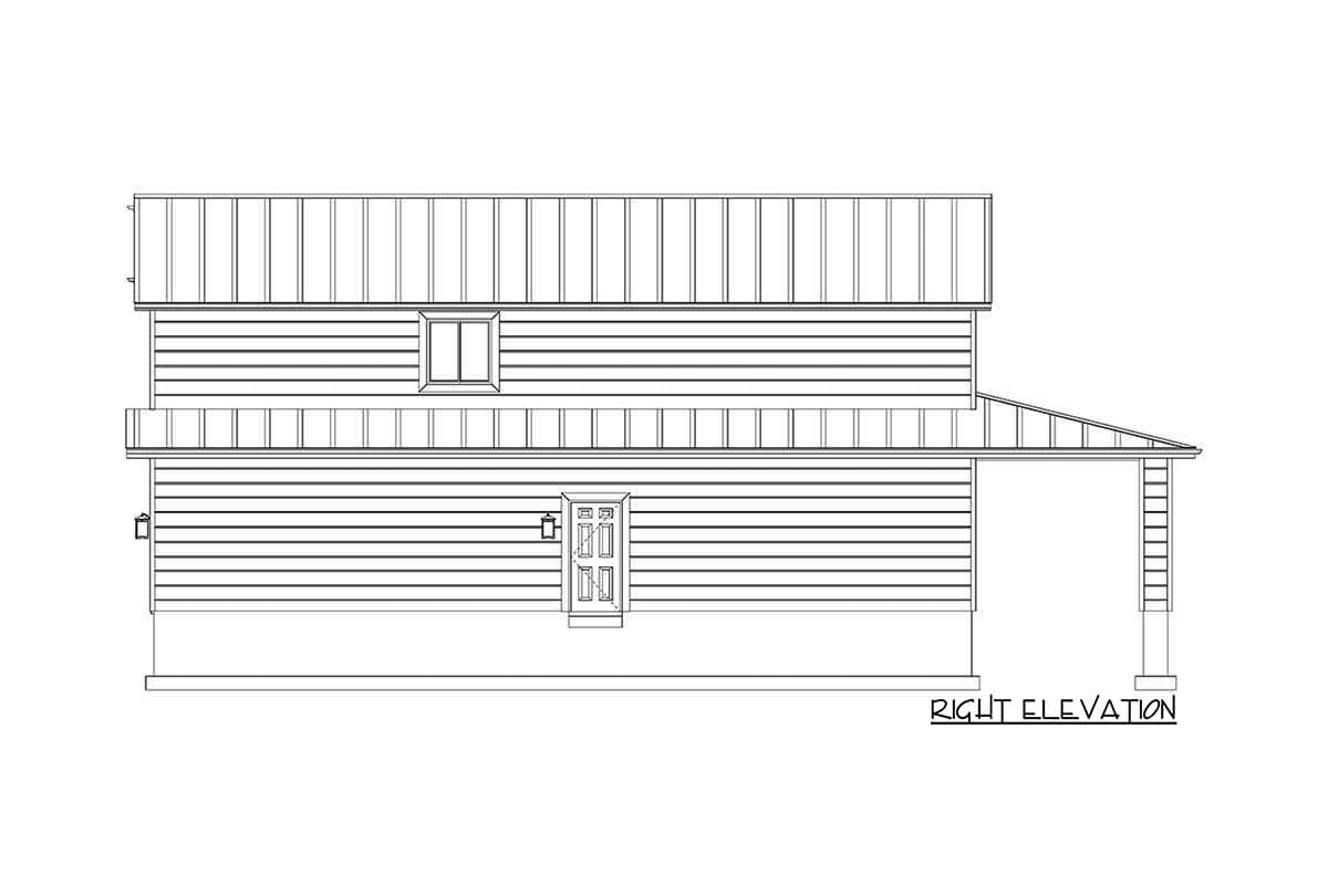 Plan 61421UT: 3-Bed Barndominium Plan with 3 Garage Bays - Image #19 - Barndominium, Country, Farmhouse, Rustic, Traditional