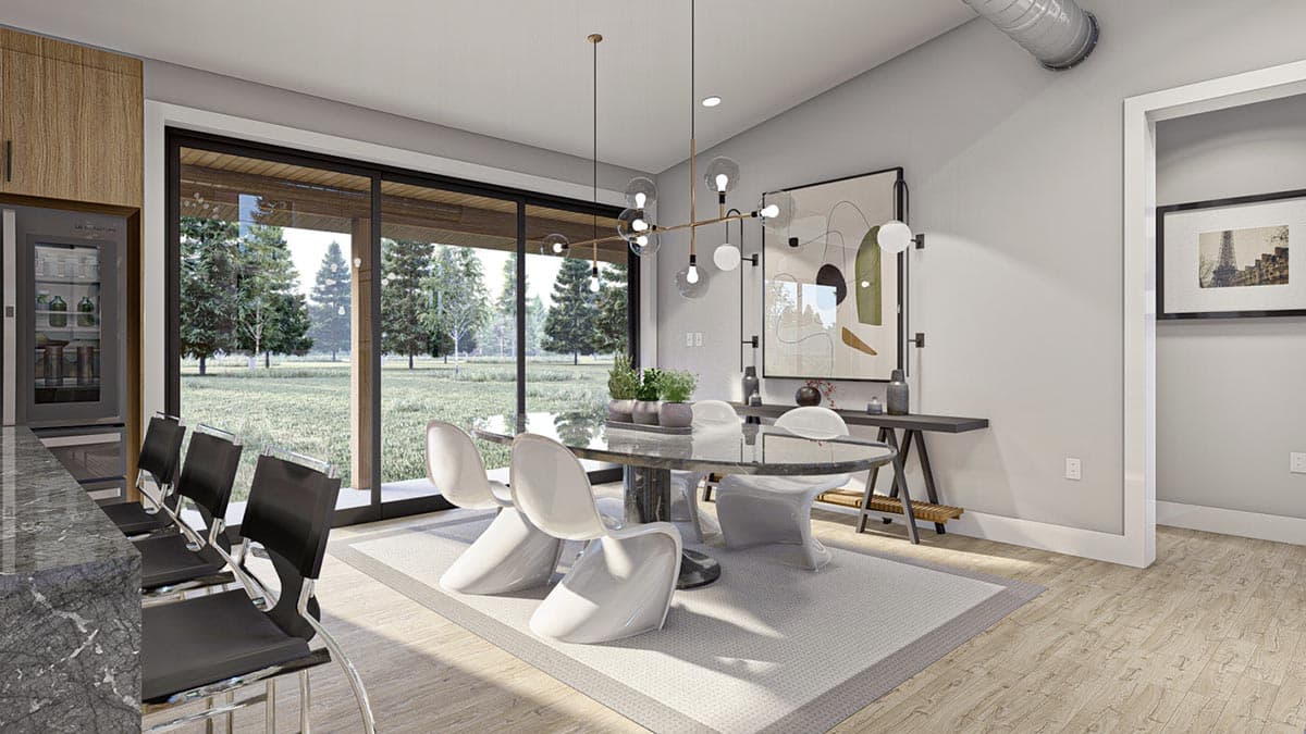 Plan 623187DJ: 1700 Square Foot Modern Barndominium-Style House Plan - Image #11 - Barndominium, Mid Century Modern, Modern, New American