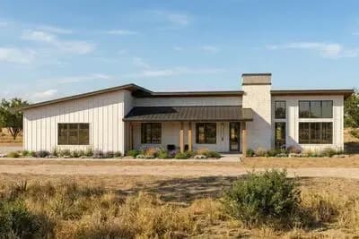 1700 Square Foot Modern Barndominium-Style House Plan