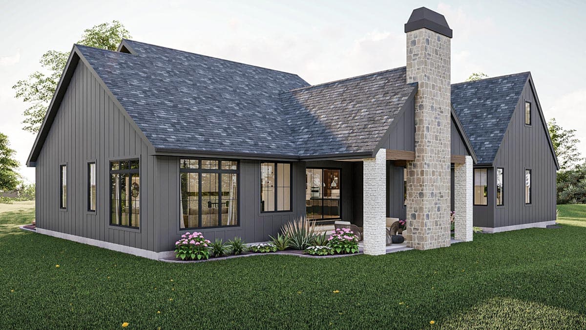 Plan 623188DJ: Single-Story Transitional House Plan with Sunroom - 2643 Sq Ft - Image #6 - Hill Country, New American, Transitional