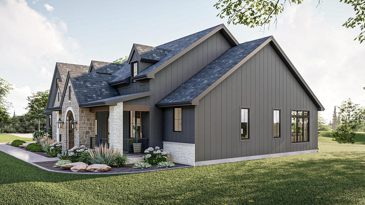 Plan 623188DJ: Single-Story Transitional House Plan with Sunroom - 2643 Sq Ft - Image #7 - Hill Country, New American, Transitional