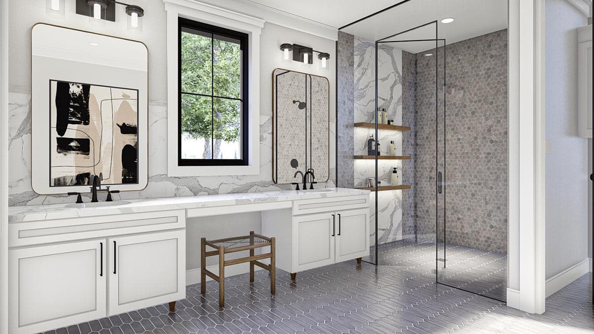 Plan 623188DJ: Single-Story Transitional House Plan with Sunroom - 2643 Sq Ft - Image #20 - Hill Country, New American, Transitional