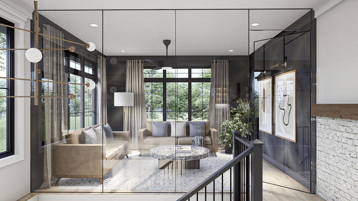 Plan 623188DJ: Single-Story Transitional House Plan with Sunroom - 2643 Sq Ft - Image #23 - Hill Country, New American, Transitional