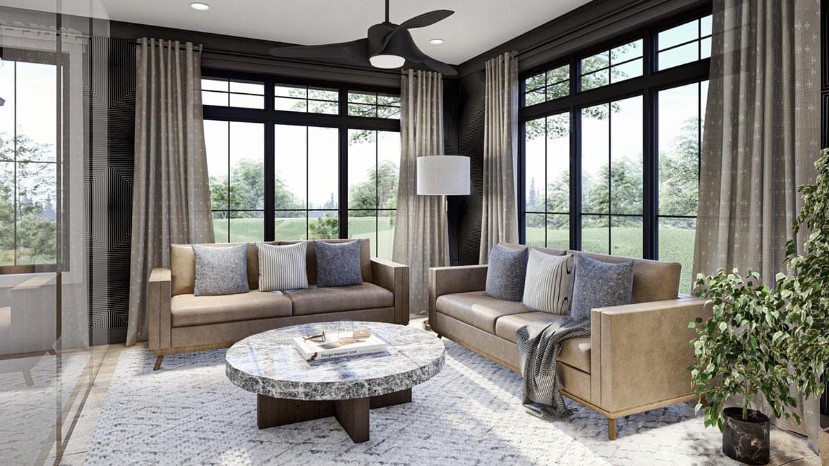 Plan 623188DJ: Single-Story Transitional House Plan with Sunroom - 2643 Sq Ft - Image #24 - Hill Country, New American, Transitional