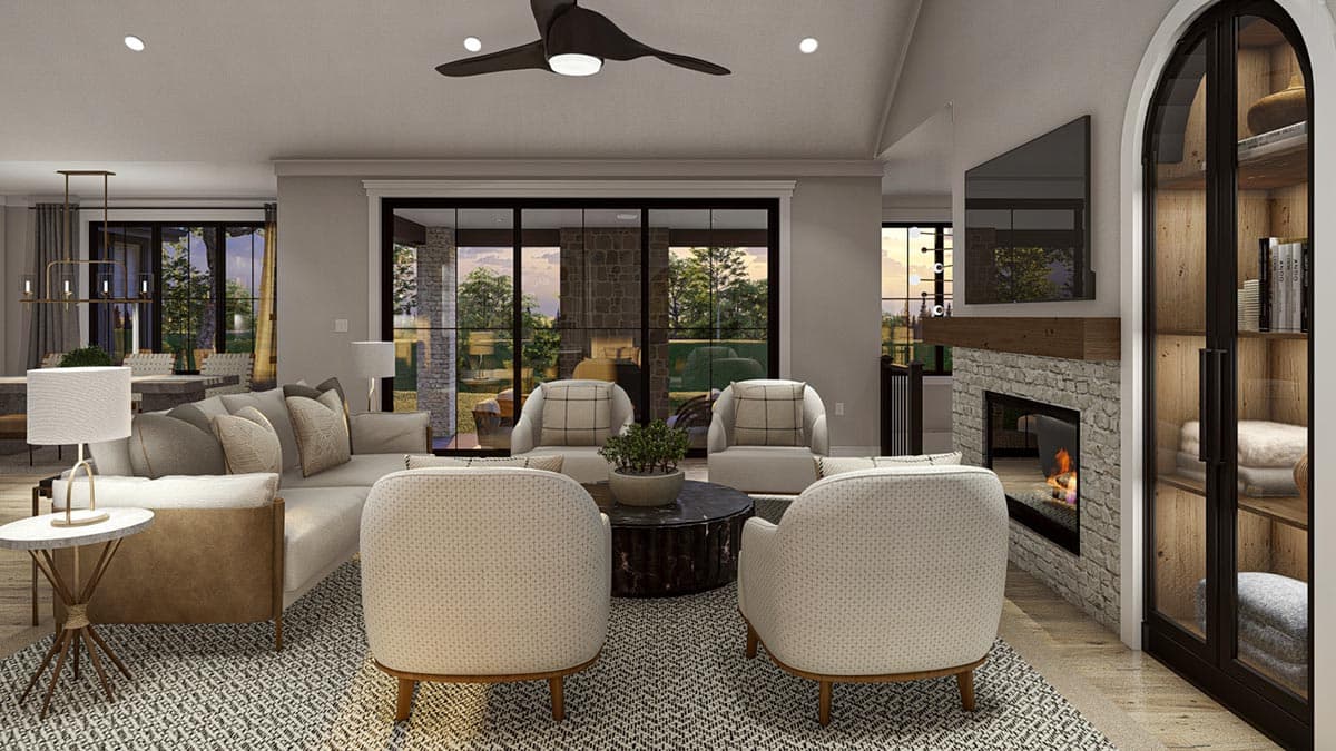 Plan 623188DJ: Single-Story Transitional House Plan with Sunroom - 2643 Sq Ft - Image #25 - Hill Country, New American, Transitional