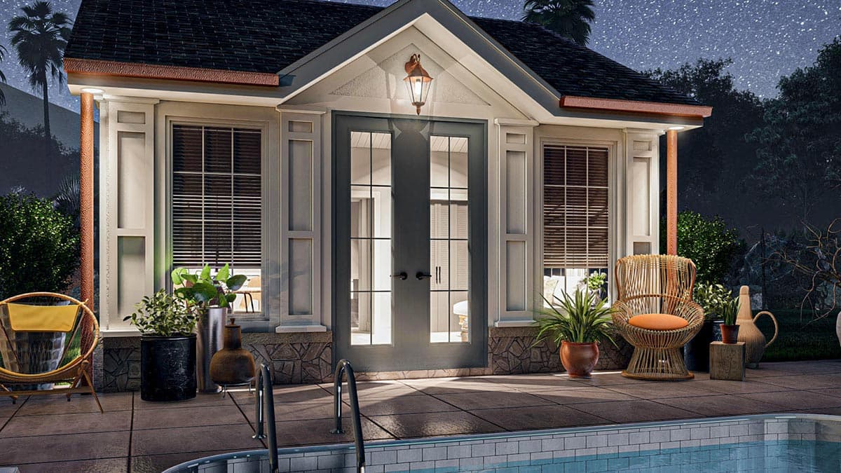 Plan 623189DJ: 349 Square Foot Pool House with Wet Bar - Image #11 - Cottage, Country