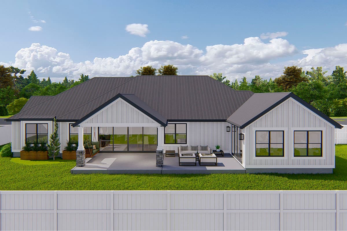 Plan 61422UT: New American Ranch Plan with Vaulted Owner's Suite - Image #4 - Country, Craftsman, New American, Ranch