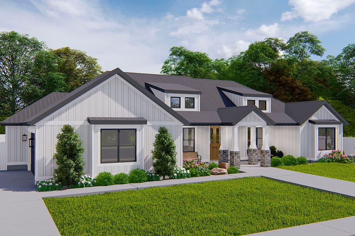 Plan 61422UT: New American Ranch Plan with Vaulted Owner's Suite - Image #7 - Country, Craftsman, New American, Ranch