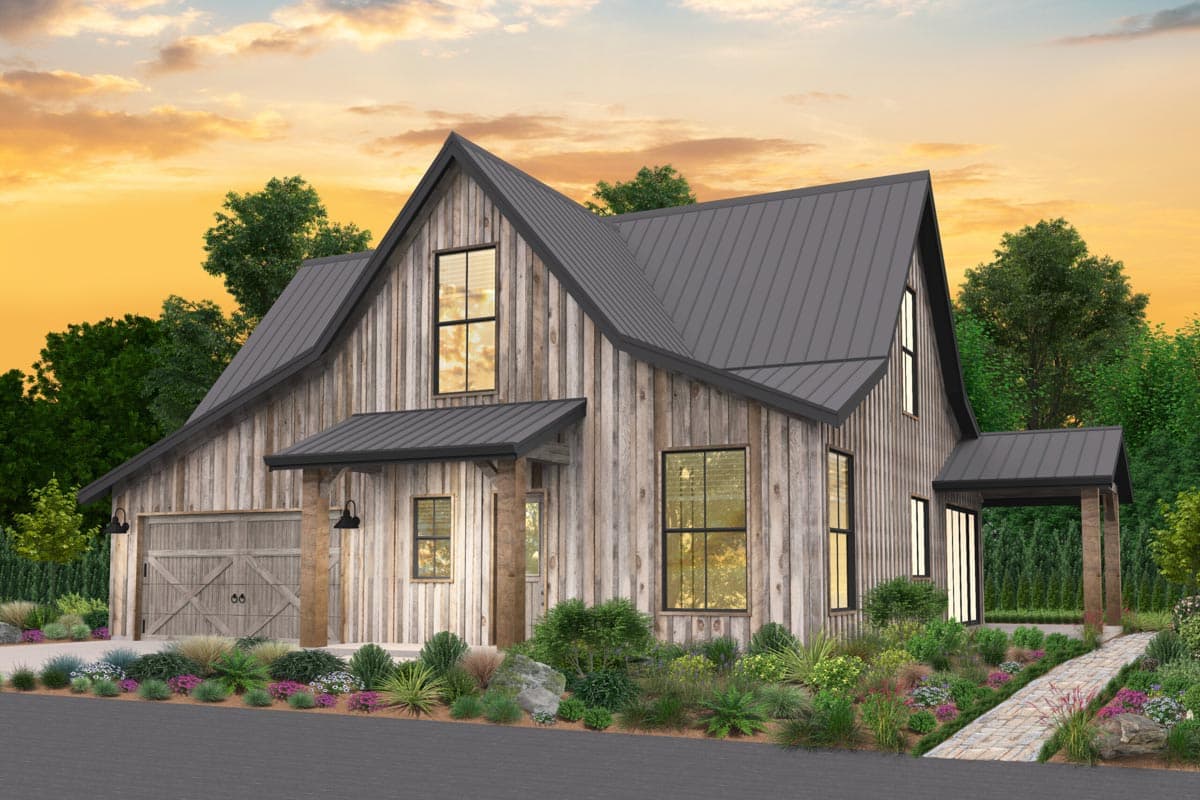 Plan 85392MS: Two-Story Rustic Barnhouse Plan Under 2500 Square Feet with 3 Bedrooms - Image #4 - Cottage, Country, Farmhouse, Modern Farmhouse, Rustic