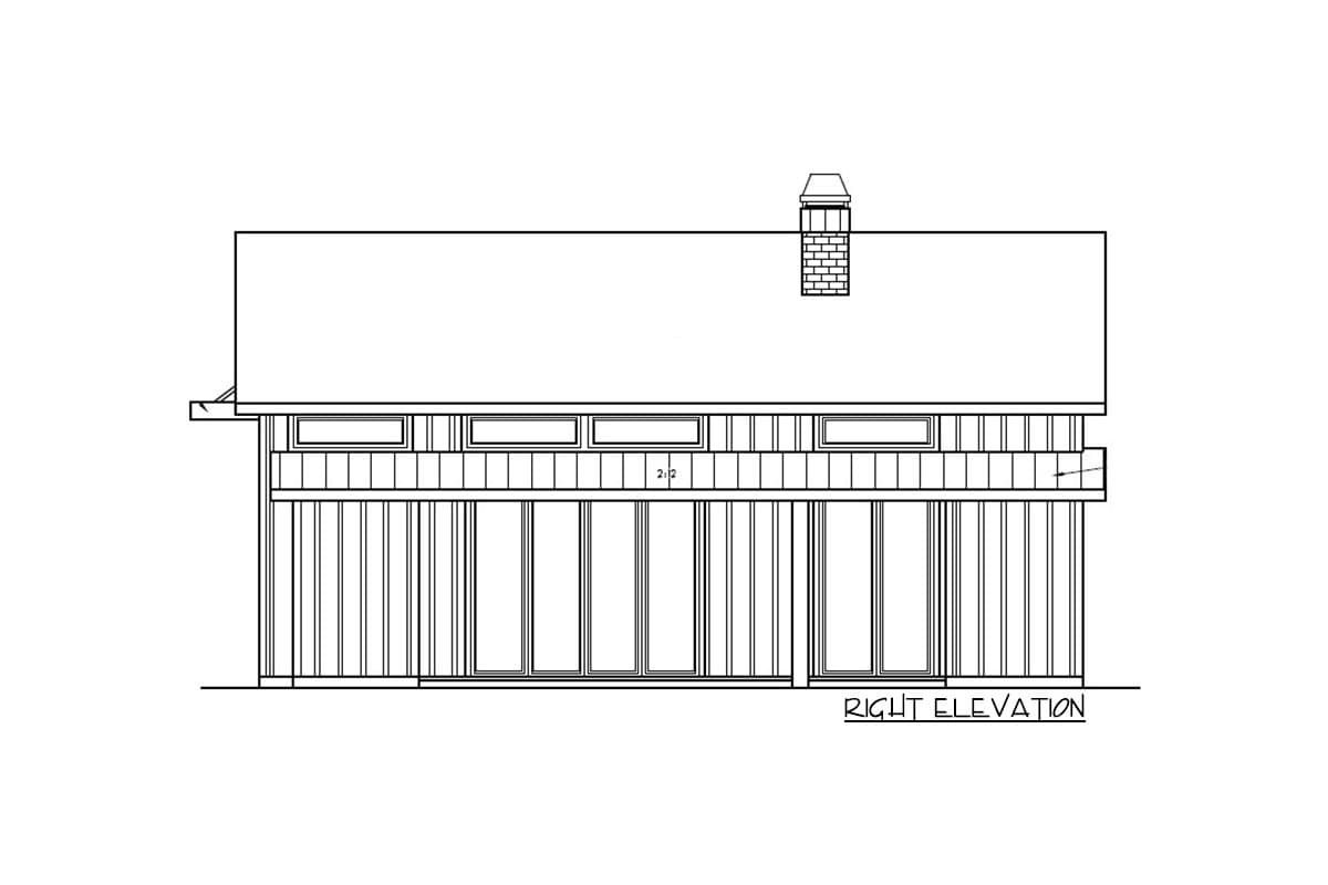 Plan 85393MS: Skinny Rustic Farmhouse-Inspired ADU House Plan Under 800 Square Feet - Image #12 - Country, Farmhouse, Modern Farmhouse, Rustic, Vacation