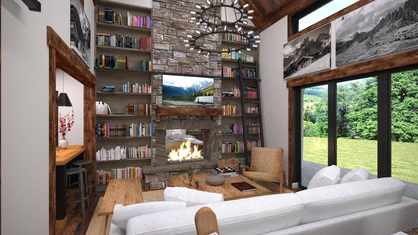 Plan 85393MS: Skinny Rustic Farmhouse-Inspired ADU House Plan Under 800 Square Feet - Image #4 - Country, Farmhouse, Modern Farmhouse, Rustic, Vacation