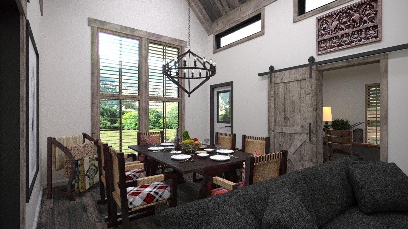 Plan 85393MS: Skinny Rustic Farmhouse-Inspired ADU House Plan Under 800 Square Feet - Image #5 - Country, Farmhouse, Modern Farmhouse, Rustic, Vacation