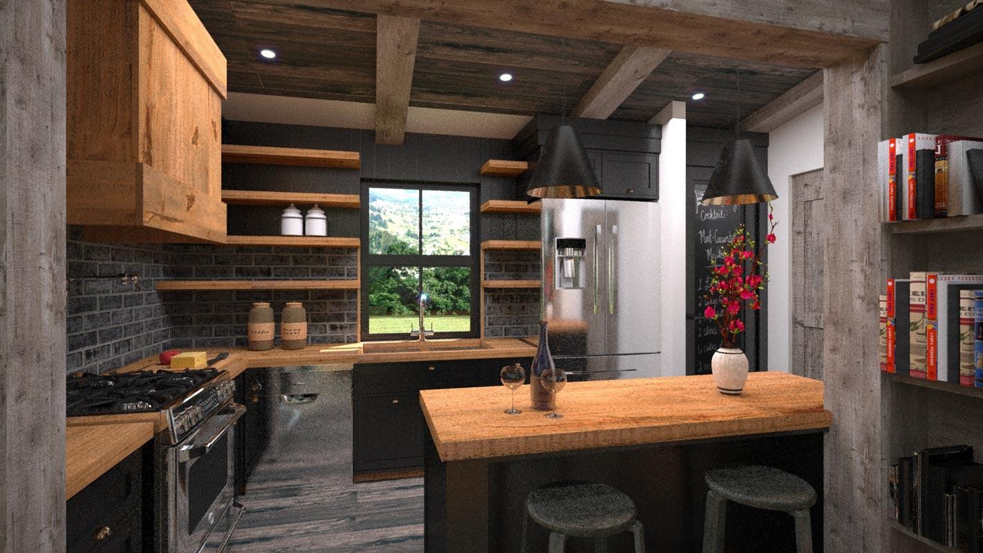 Plan 85393MS: Skinny Rustic Farmhouse-Inspired ADU House Plan Under 800 Square Feet - Image #7 - Country, Farmhouse, Modern Farmhouse, Rustic, Vacation