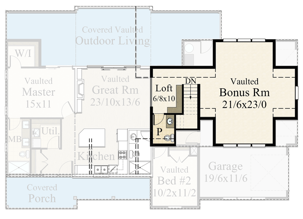 Plan 85394MS: 3-Bed Rustic Modern Farmhouse Plan Under 1900 Square Feet with 3-Car Garage - Floor Plan - 2nd Floor - Farmhouse, Modern Farmhouse, New American, Rustic, Traditional