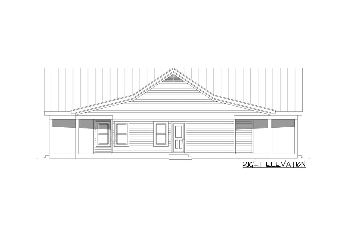 Plan 680080VR: Rustic One-Story 2-Bed Cabin House Plan Under 1500 Square Feet with Vaulted Interior - Image #15 - Cabin, Country, Craftsman, Mountain, Ranch, Rustic