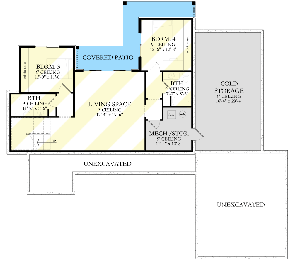 Plan 490101NAH: 2700 Square Foot Modern House Plan with Flex Room and Loft - Floor Plan - Optional Walkout Level - Contemporary, Mid Century Modern, Modern, Northwest