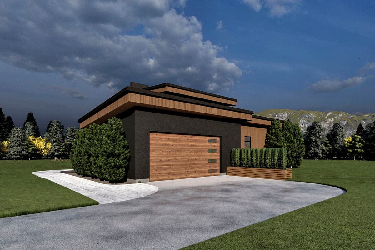 Plan 490101NAH: 2700 Square Foot Modern House Plan with Flex Room and Loft - Image #6 - Contemporary, Mid Century Modern, Modern, Northwest