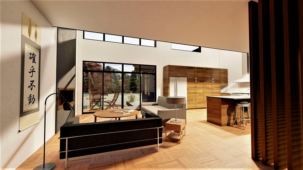 Plan 490101NAH: 2700 Square Foot Modern House Plan with Flex Room and Loft - Image #7 - Contemporary, Mid Century Modern, Modern, Northwest