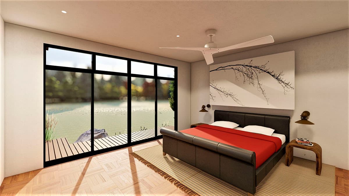 Plan 490101NAH: 2700 Square Foot Modern House Plan with Flex Room and Loft - Image #10 - Contemporary, Mid Century Modern, Modern, Northwest