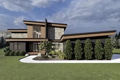 2700 Square Foot Modern House Plan with Flex Room and Loft