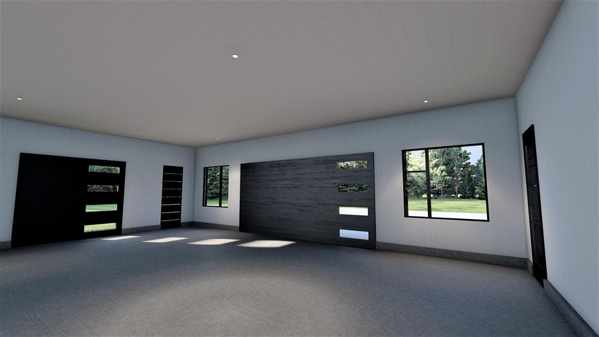 Plan 490102NAH: 3-Bay 960 Square Foot Modern Garage with Rooftop Deck - Image #5 - Contemporary, Modern