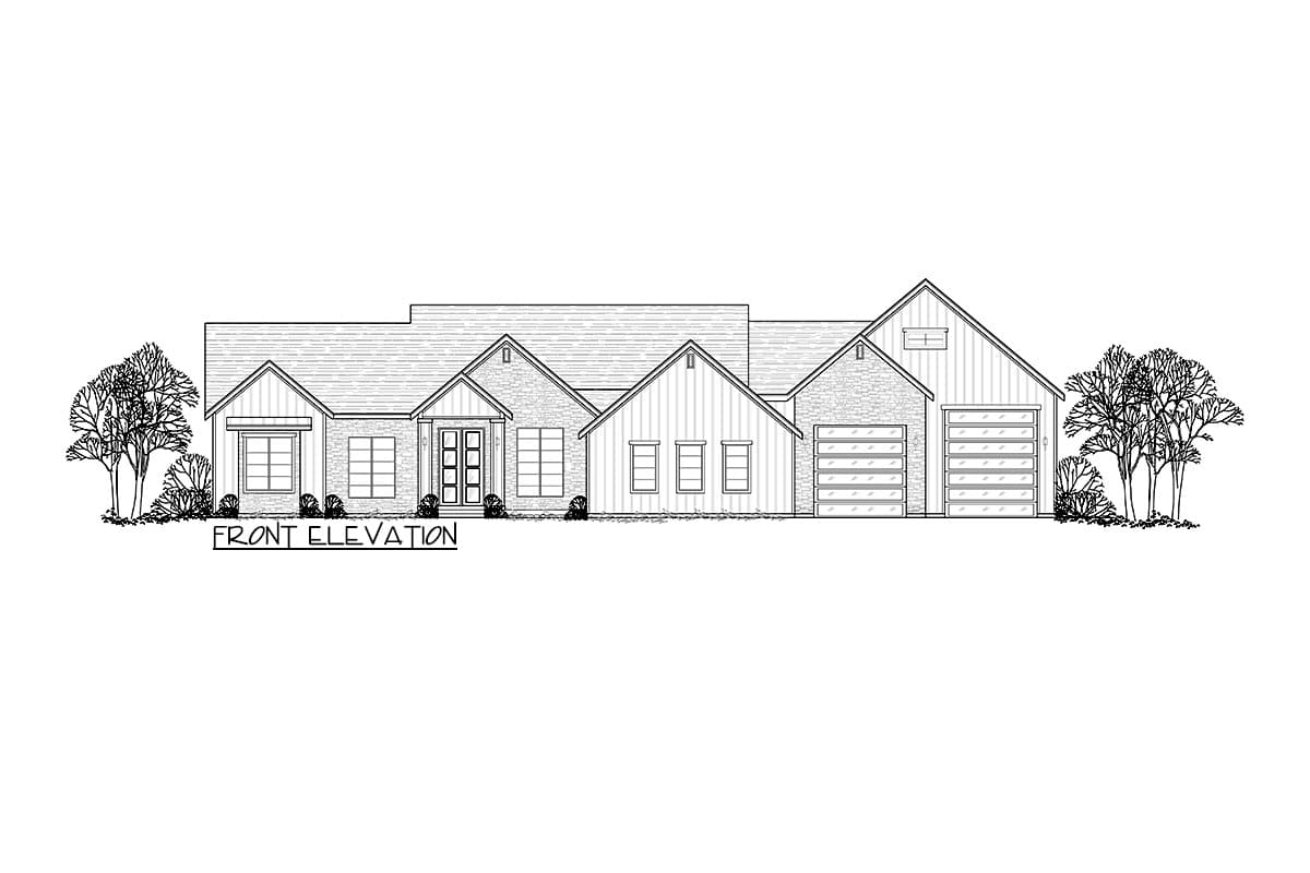 Plan 849011PGE: New American Farmhouse Plan with 4-Car Garage and Basement Expansion with Home Theater - Image #58 - Contemporary, Country, Craftsman, Farmhouse, Modern Farmhouse, Mountain, New American, Ranch