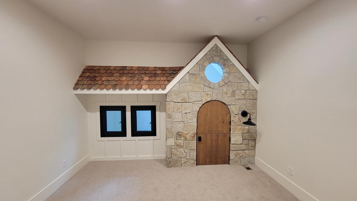 Plan 849011PGE: New American Farmhouse Plan with 4-Car Garage and Basement Expansion with Home Theater - Image #53 - Contemporary, Country, Craftsman, Farmhouse, Modern Farmhouse, Mountain, New American, Ranch