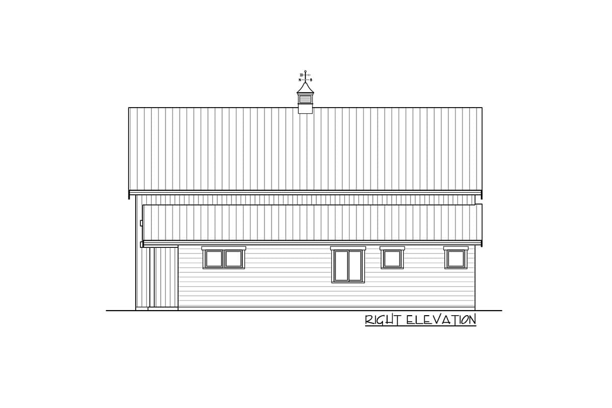 Plan 280188JWD: Rustic Barndominium with Large Loft and Tack Room - Image #5 - Barndominium, Carriage, Country, Rustic