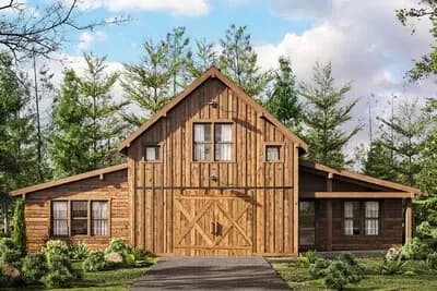 Rustic Barndominium with Large Loft and Tack Room