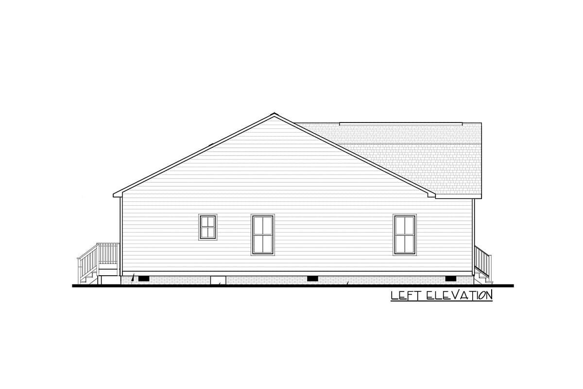 Plan 83633CRW: 3-Bed Cottage with Single Garage Bay - 1656 Sq Ft - Image #7 - Cottage, Country, Farmhouse, Ranch, Traditional
