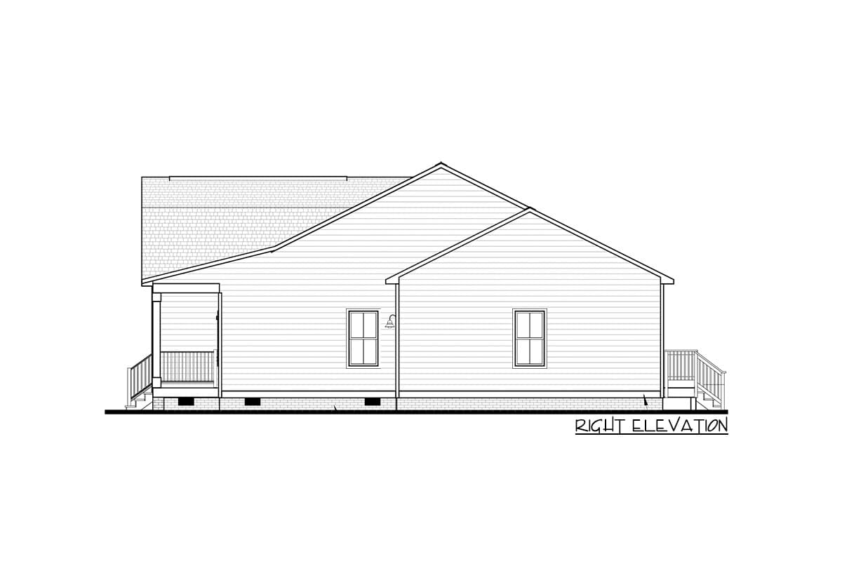 Plan 83633CRW: 3-Bed Cottage with Single Garage Bay - 1656 Sq Ft - Image #9 - Cottage, Country, Farmhouse, Ranch, Traditional