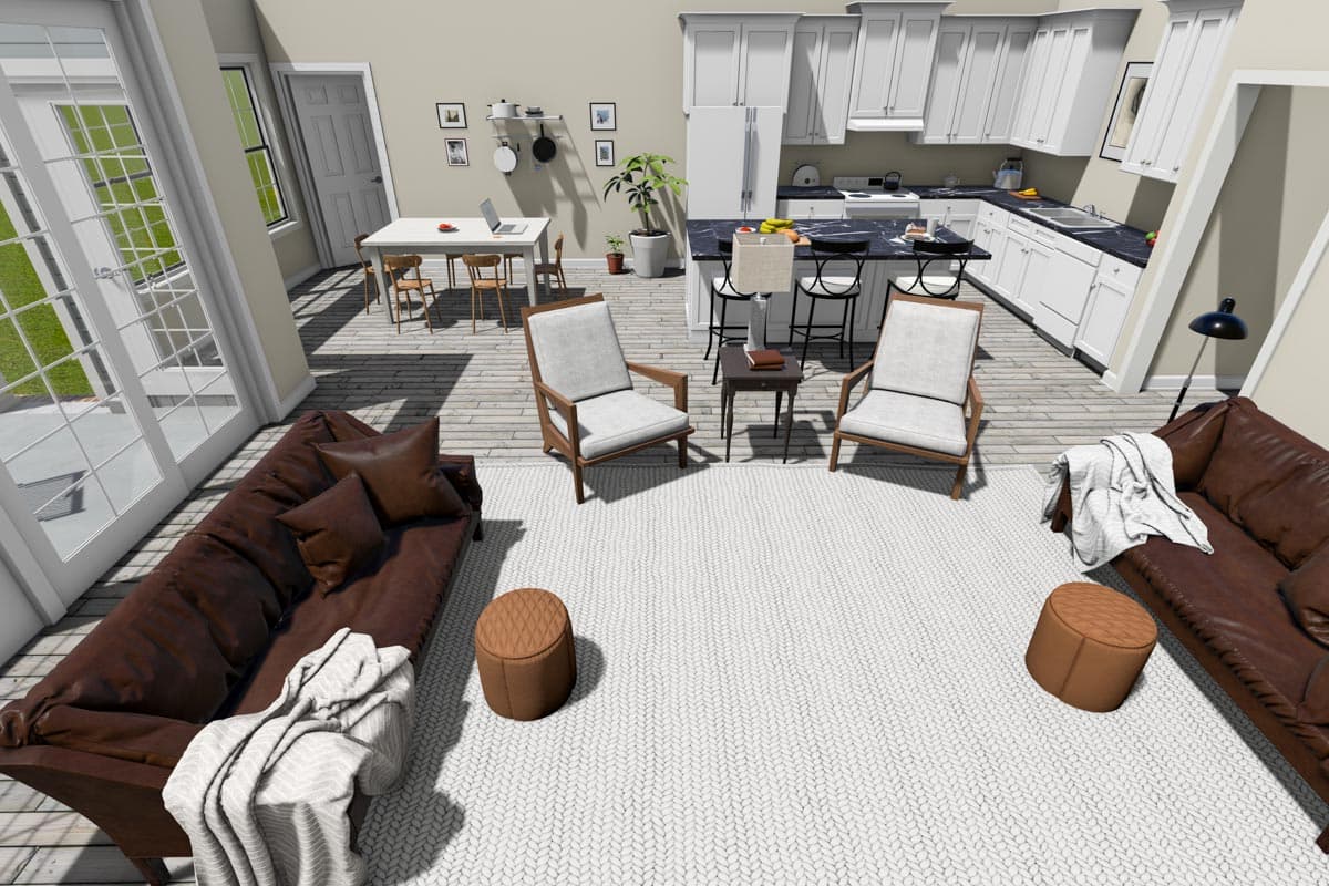 Plan 52315WM: 3-Bed Cottage Plan with Split-bed Layout - Image #7 - Bungalow, Cottage, Country, Traditional