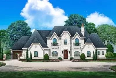 5-Bed French Country Home Plan with Over 4,100 Square Feet of Living Space