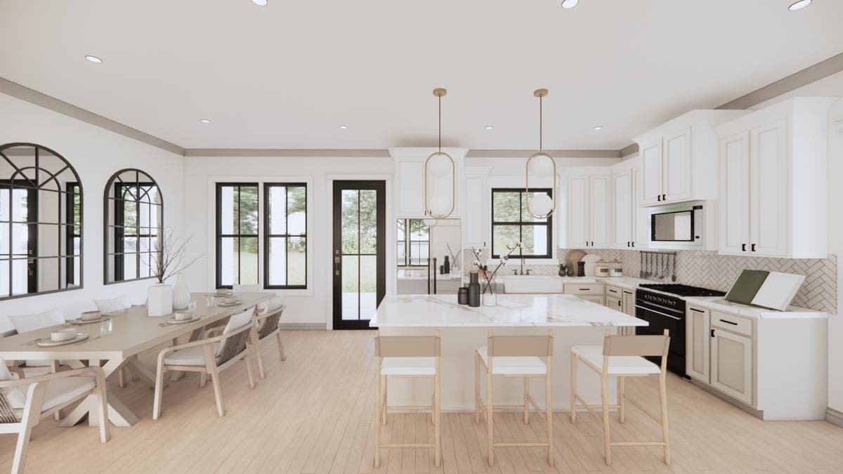 Plan 56532SM: 4-Bed Modern Farmhouse Plan Under 2000 Square Feet  - Image #5 - Country, Modern Farmhouse, New American, Ranch, Southern, Traditional