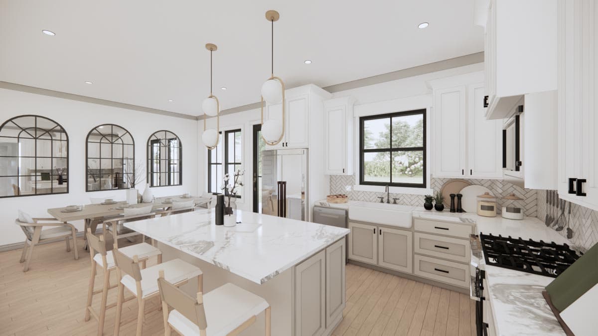 Plan 56532SM: 4-Bed Modern Farmhouse Plan Under 2000 Square Feet  - Image #6 - Country, Modern Farmhouse, New American, Ranch, Southern, Traditional