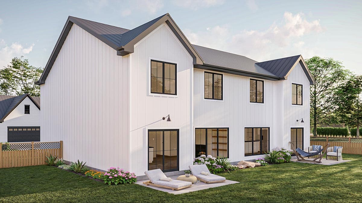 Plan 623190DJ: Modern Farmhouse Style Duplex House Plan with 1700 Square Foot 3-Bed Units - Image #6 - Country, Modern Farmhouse, New American, Traditional