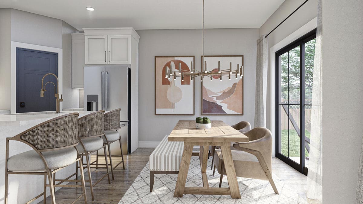 Plan 623190DJ: Modern Farmhouse Style Duplex House Plan with 1700 Square Foot 3-Bed Units - Image #9 - Country, Modern Farmhouse, New American, Traditional