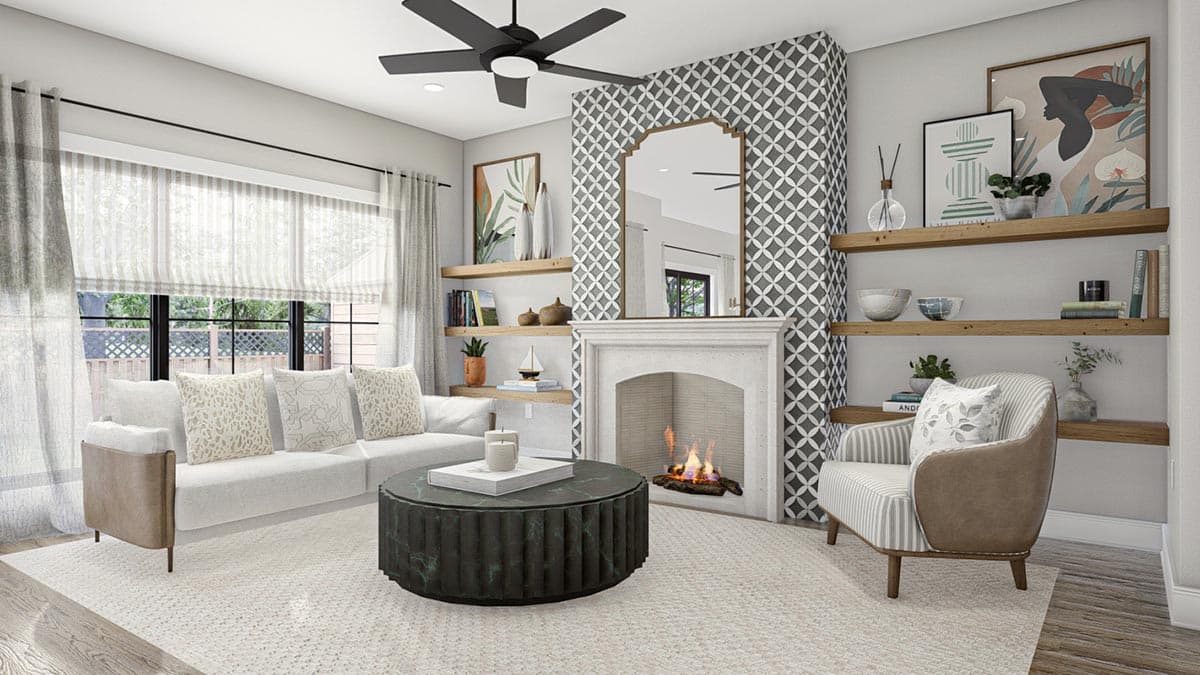 Plan 623190DJ: Modern Farmhouse Style Duplex House Plan with 1700 Square Foot 3-Bed Units - Image #12 - Country, Modern Farmhouse, New American, Traditional