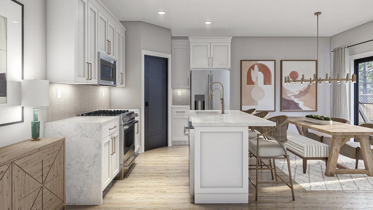 Plan 623190DJ: Modern Farmhouse Style Duplex House Plan with 1700 Square Foot 3-Bed Units - Image #15 - Country, Modern Farmhouse, New American, Traditional