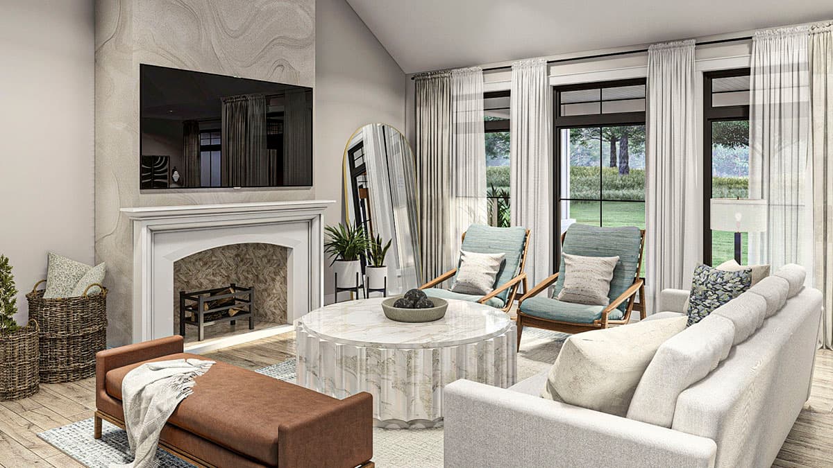 Plan 623191DJ: 4-Bed Craftsman-Style Ranch with Two-Story Great Room and Breakfast Nook - 2569 Sq Ft - Image #9 - Country, Craftsman, Modern Farmhouse, New American, Ranch, Traditional