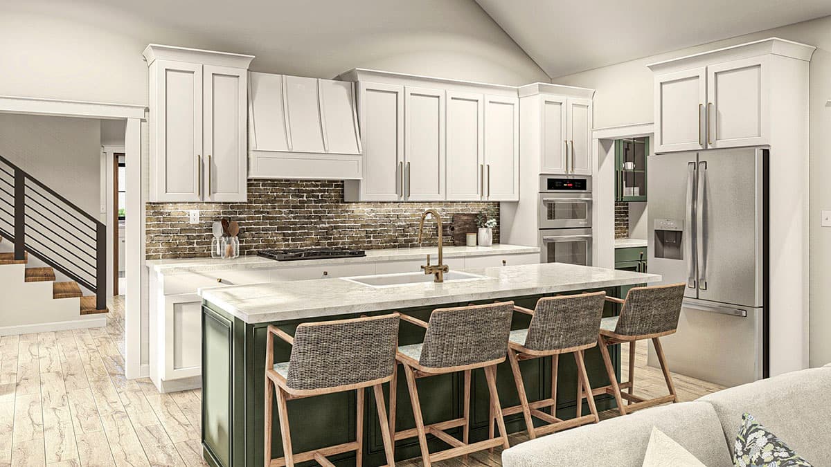Plan 623191DJ: 4-Bed Craftsman-Style Ranch with Two-Story Great Room and Breakfast Nook - 2569 Sq Ft - Image #11 - Country, Craftsman, Modern Farmhouse, New American, Ranch, Traditional