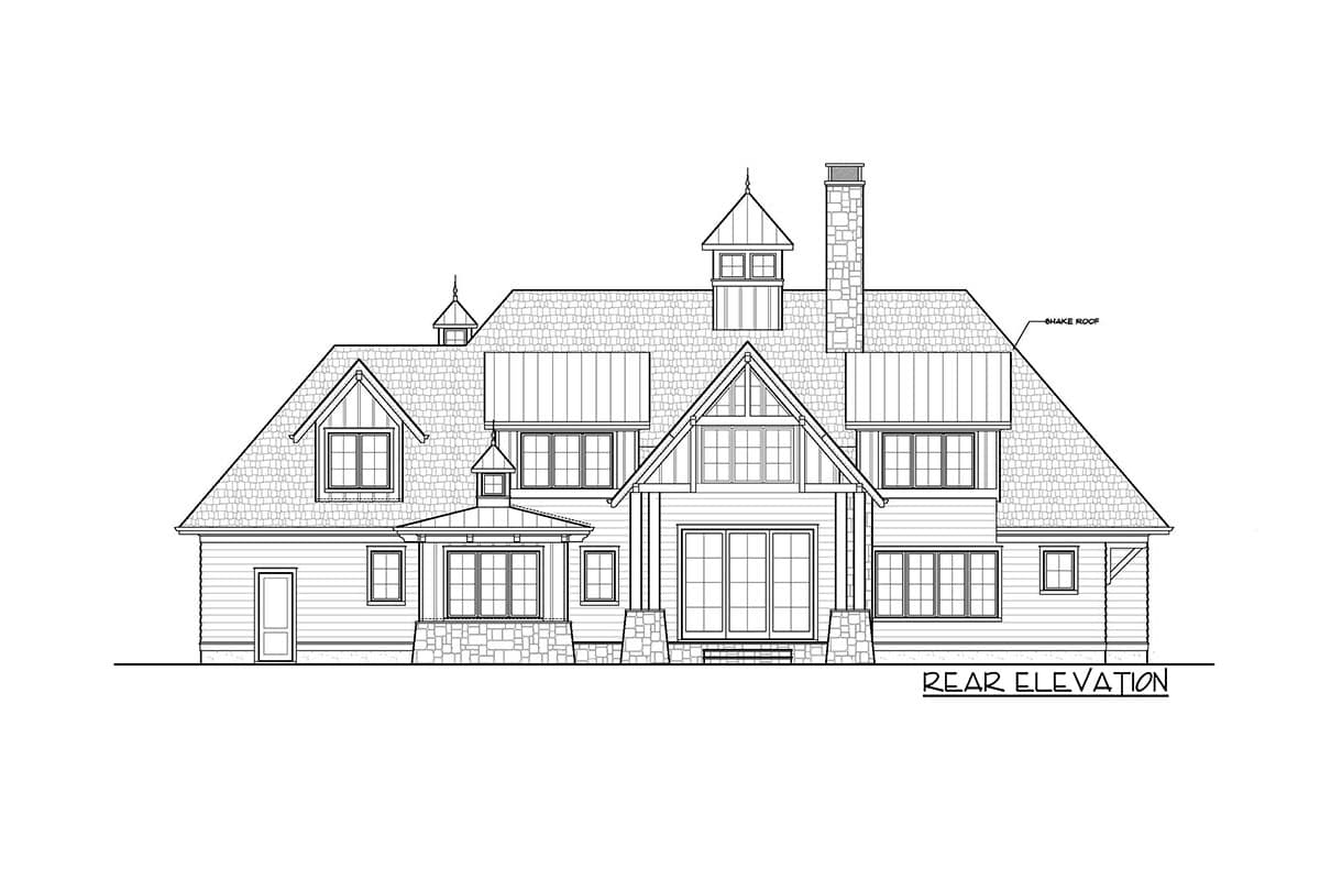 Plan 93141EL: Rustic Craftsman Plan with Vaulted Great Room and Bonus Room above Garage - 3940 Sq Ft - Image #17 - Craftsman, Mountain, New American, Rustic
