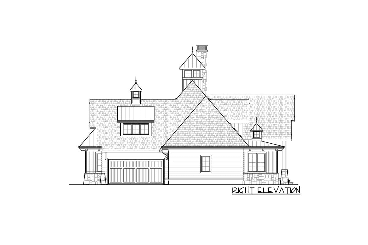 Plan 93141EL: Rustic Craftsman Plan with Vaulted Great Room and Bonus Room above Garage - 3940 Sq Ft - Image #18 - Craftsman, Mountain, New American, Rustic