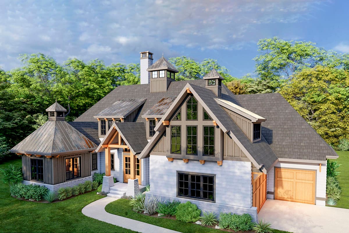 Plan 93141EL: Rustic Craftsman Plan with Vaulted Great Room and Bonus Room above Garage - 3940 Sq Ft - Image #7 - Craftsman, Mountain, New American, Rustic