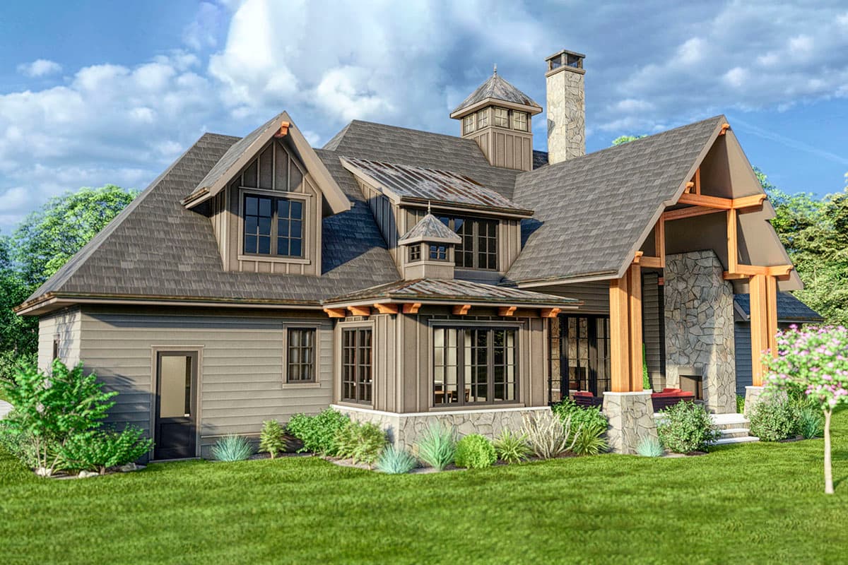 Plan 93141EL: Rustic Craftsman Plan with Vaulted Great Room and Bonus Room above Garage - 3940 Sq Ft - Image #10 - Craftsman, Mountain, New American, Rustic