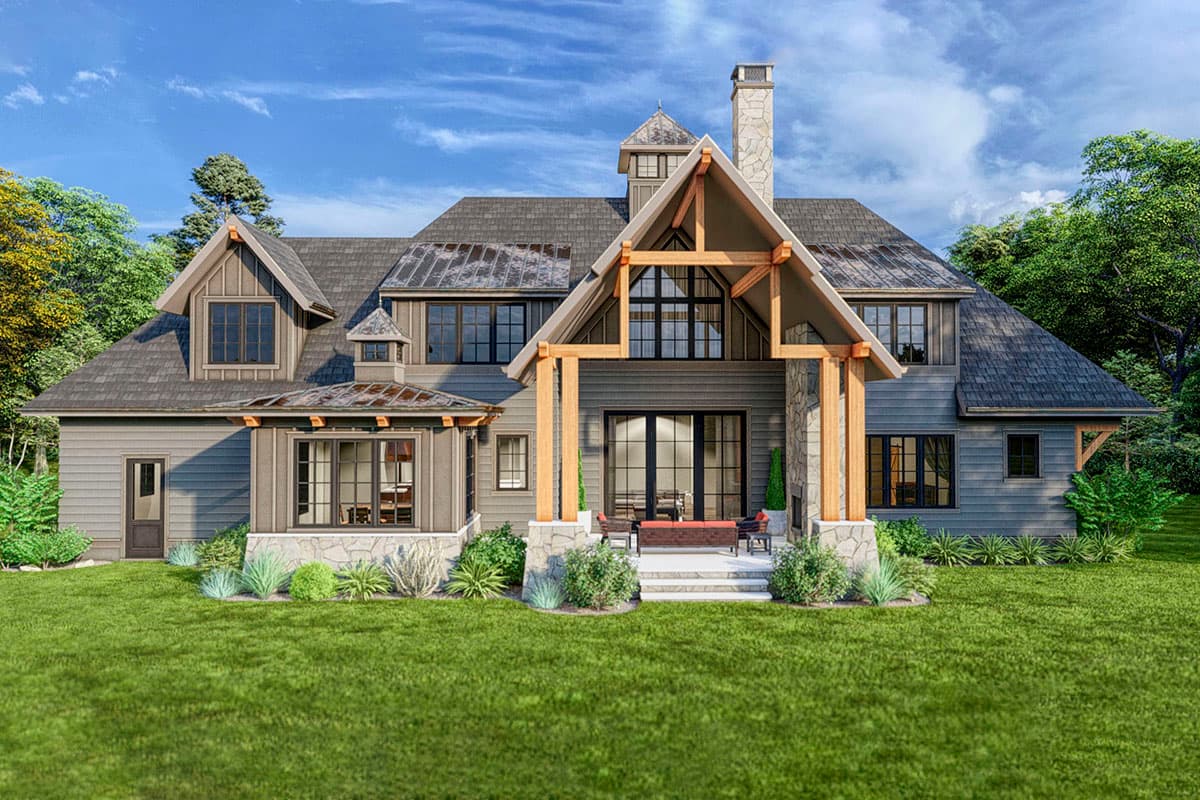 Plan 93141EL: Rustic Craftsman Plan with Vaulted Great Room and Bonus Room above Garage - 3940 Sq Ft - Image #11 - Craftsman, Mountain, New American, Rustic