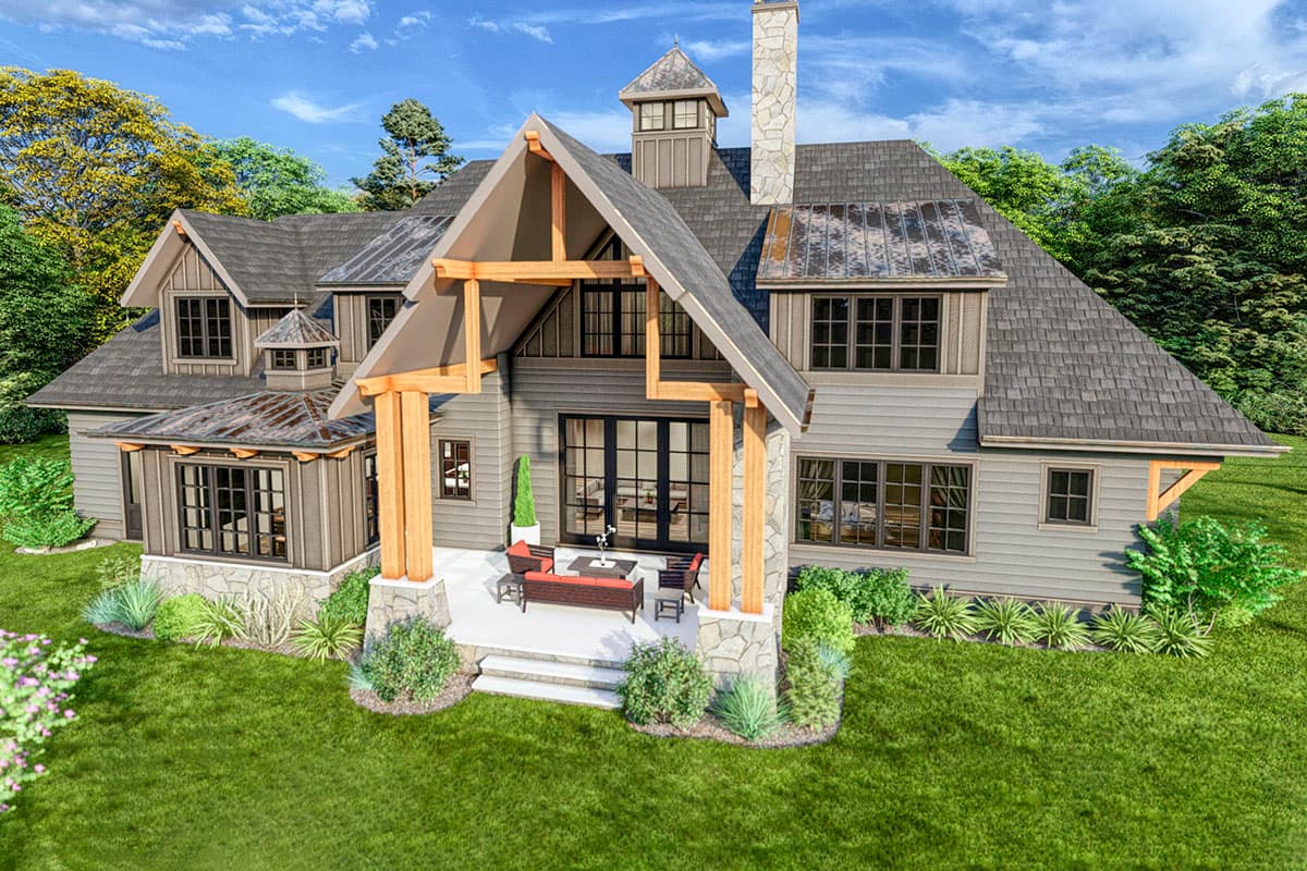 Plan 93141EL: Rustic Craftsman Plan with Vaulted Great Room and Bonus Room above Garage - 3940 Sq Ft - Image #12 - Craftsman, Mountain, New American, Rustic