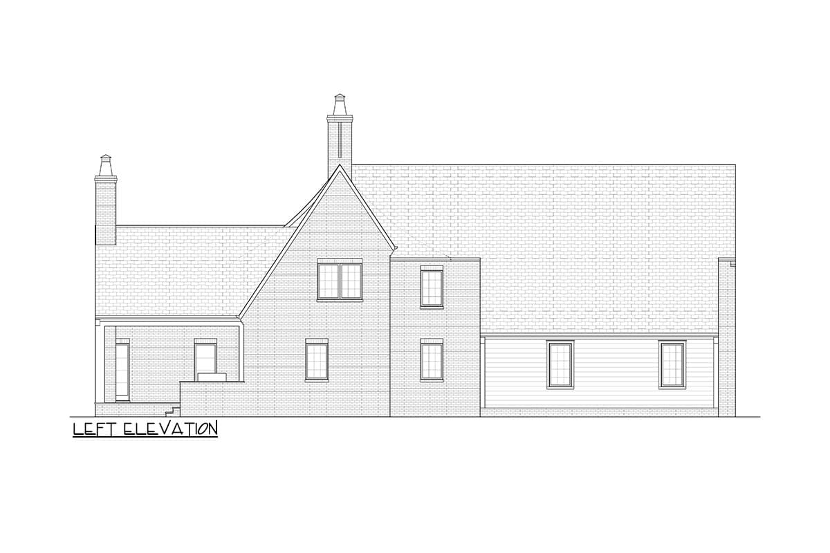 Plan 93142EL: 4-Bed Transitional House Plan Under 4000 Square Feet with Round-Arched Entry - Image #7 - Contemporary, European, New American, Transitional