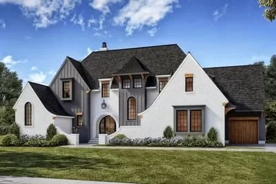 Transitional Country Home Plan Under 4000 Square Feet with Two Laundry Rooms