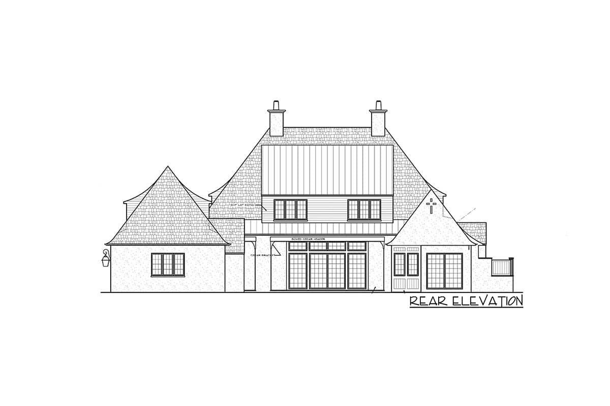 Plan 93144EL: Contemporary European Home Plan with Outdoor Shower and Rear Garage - Image #7 - Contemporary, Country, New American, Transitional